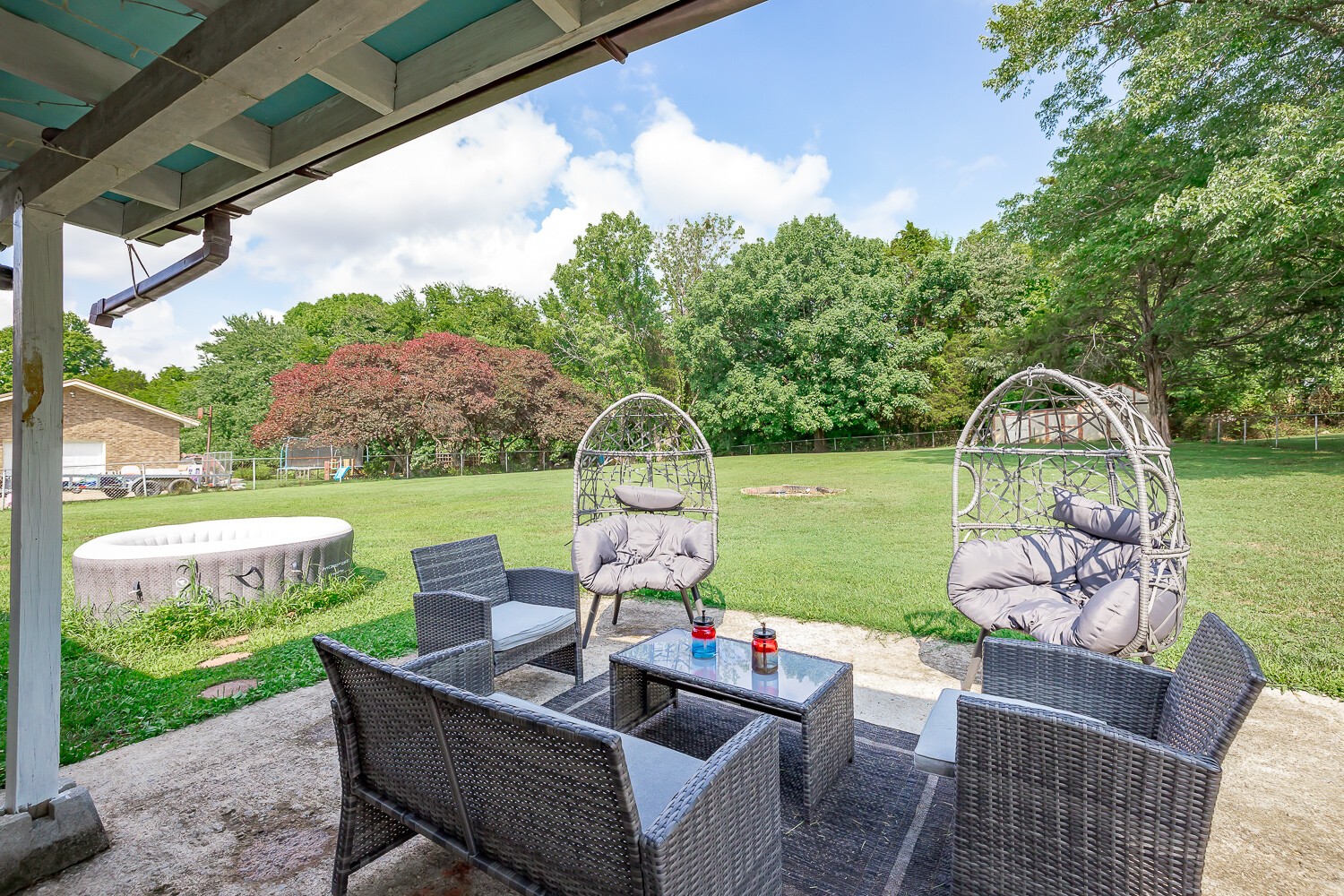 551 Bryan Road Clarksville, TN 37043 - Photo 31 of 37 a backyard of a house with outdoor seating