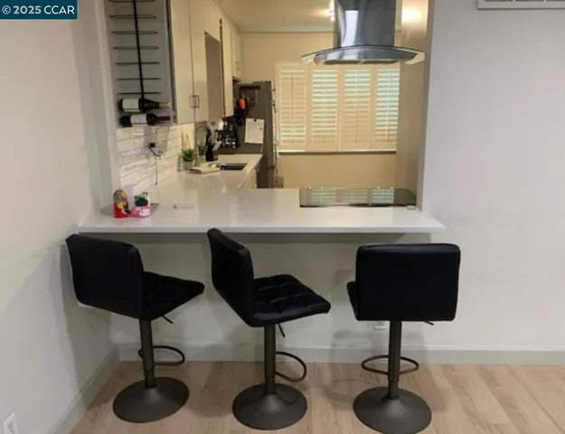 a room with furniture and a potted plant