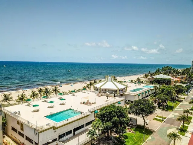a view of an ocean and beach