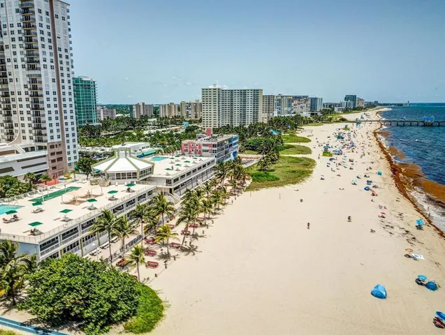 a view of a city with tall buildings