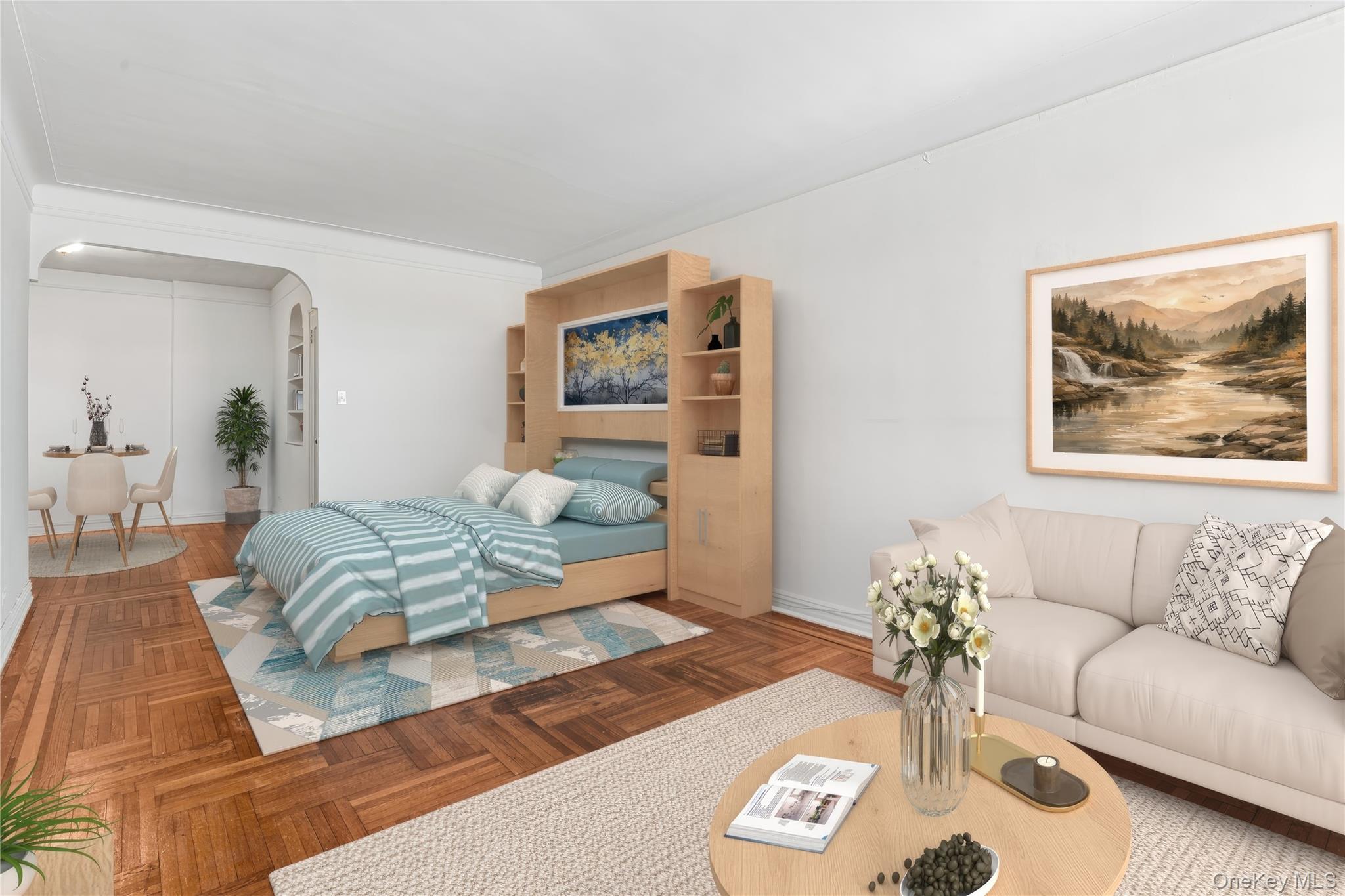 111-39 76th Road, Unit D8 Queens, NY 11375 - Photo 2 of 17 Virtually staged. Check out the murphy bed!