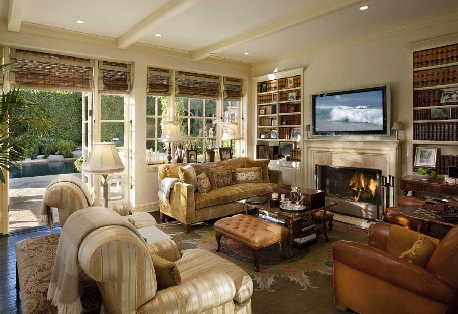 735 Fuera Lane Montecito, CA 93108 - Photo 4 of 8 a living room with furniture fireplace and flat screen tv