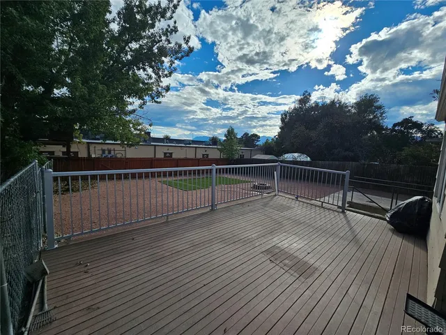 a view of balcony with deck