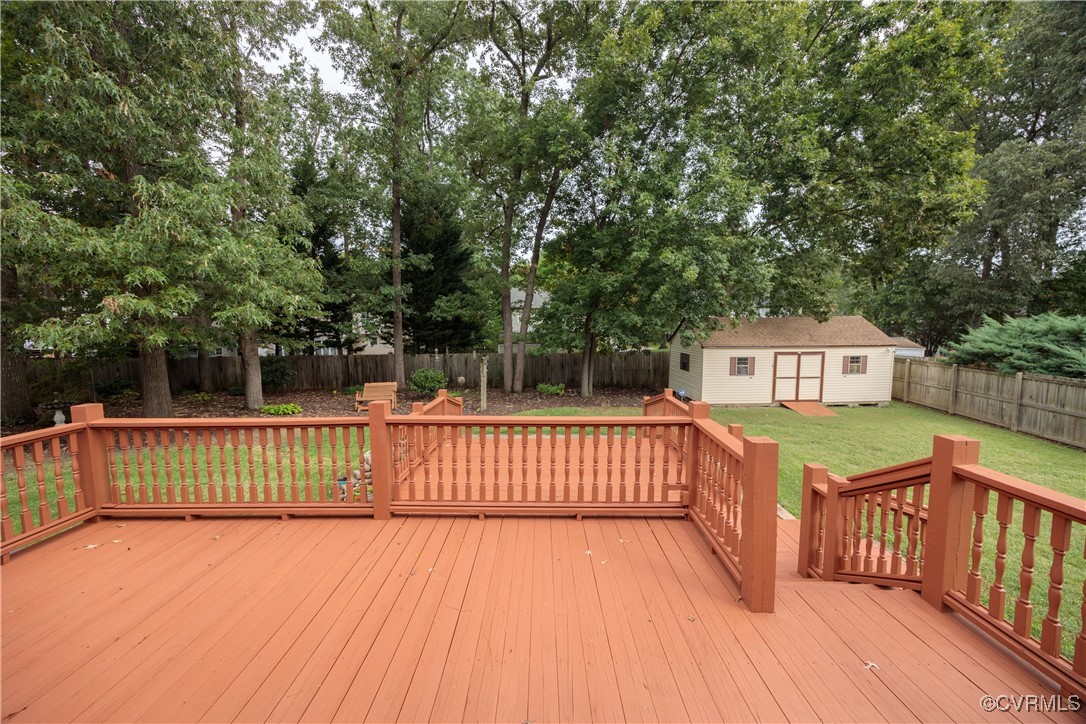 3510 Wood Dale Road Chester, VA 23831 - Photo 34 of 50 a view of a deck with a large trees