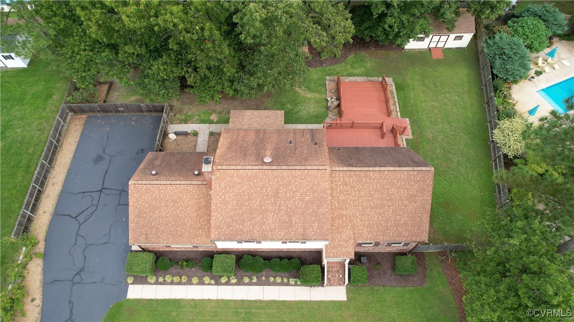 3510 Wood Dale Road Chester, VA 23831 - Photo 45 of 50 a aerial view of a house with a yard and large trees