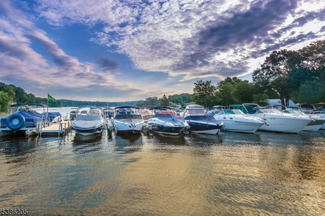 a group of boats are docked in a harbor
