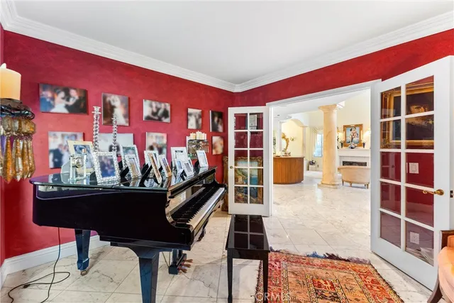 a room with furniture