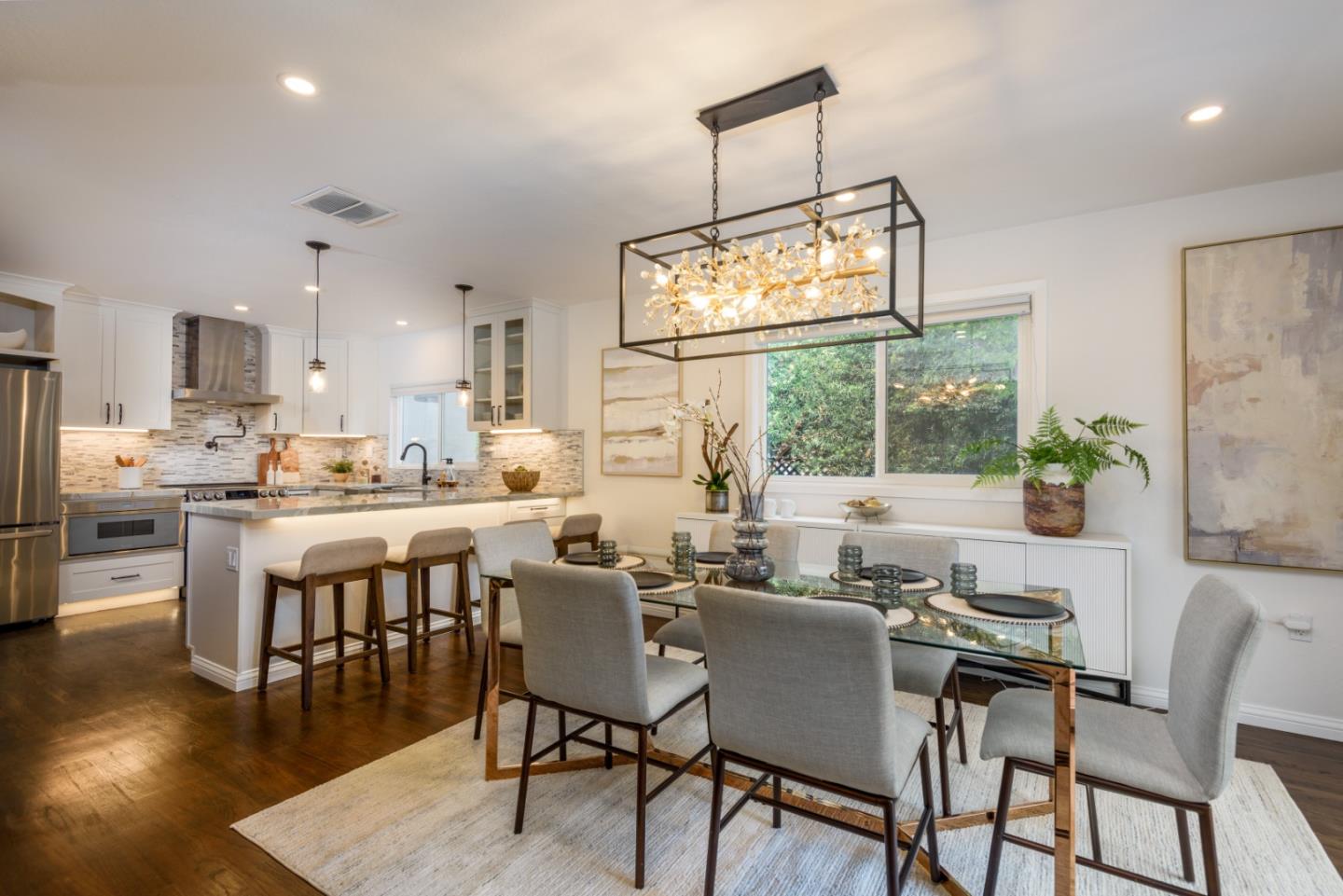 1420 South Mary Avenue Sunnyvale, CA 94087 - Photo 6 of 24 a view of a dining room with furniture window and wooden floor