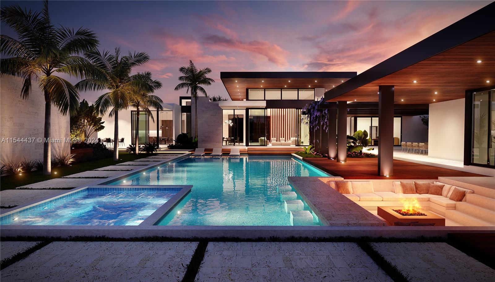 a view of a house with swimming pool