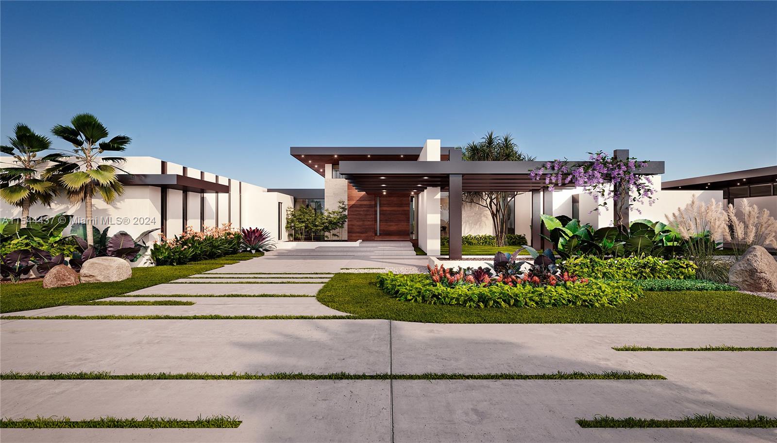 16745 Stratford Court Southwest Ranches, FL 33331 - Photo 3 of 26 a front view of a house with a garden