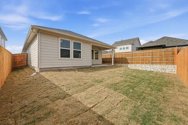 a backyard of a house