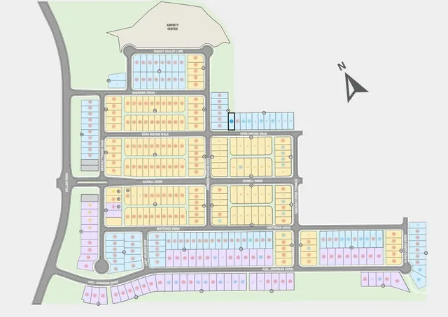 an aerial view of a house with outdoor space