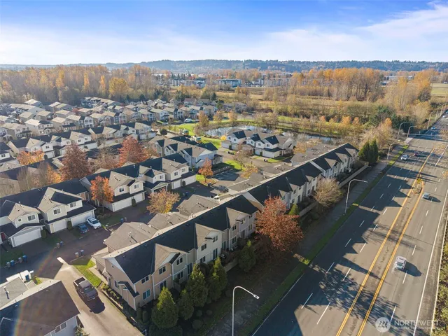 an aerial view of multiple house