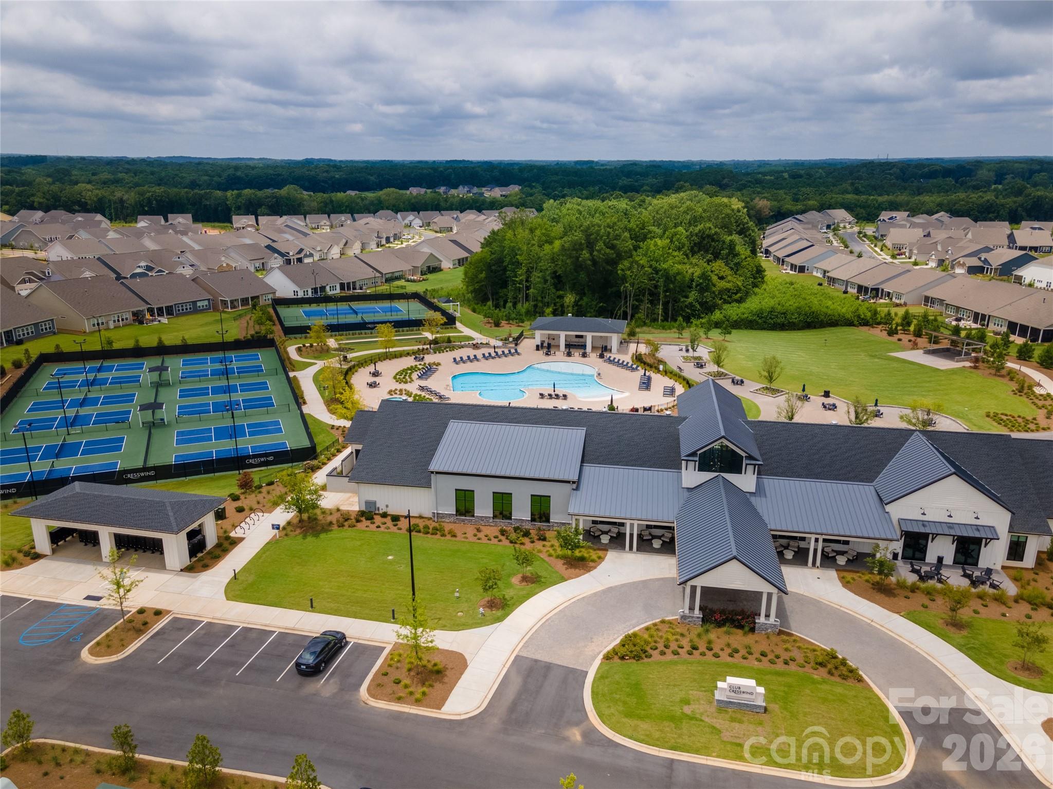 1035 Rabbit Hl Lane Monroe, NC 28110 - Photo 33 of 39 an aerial view of a house with swimming pool and ocean view