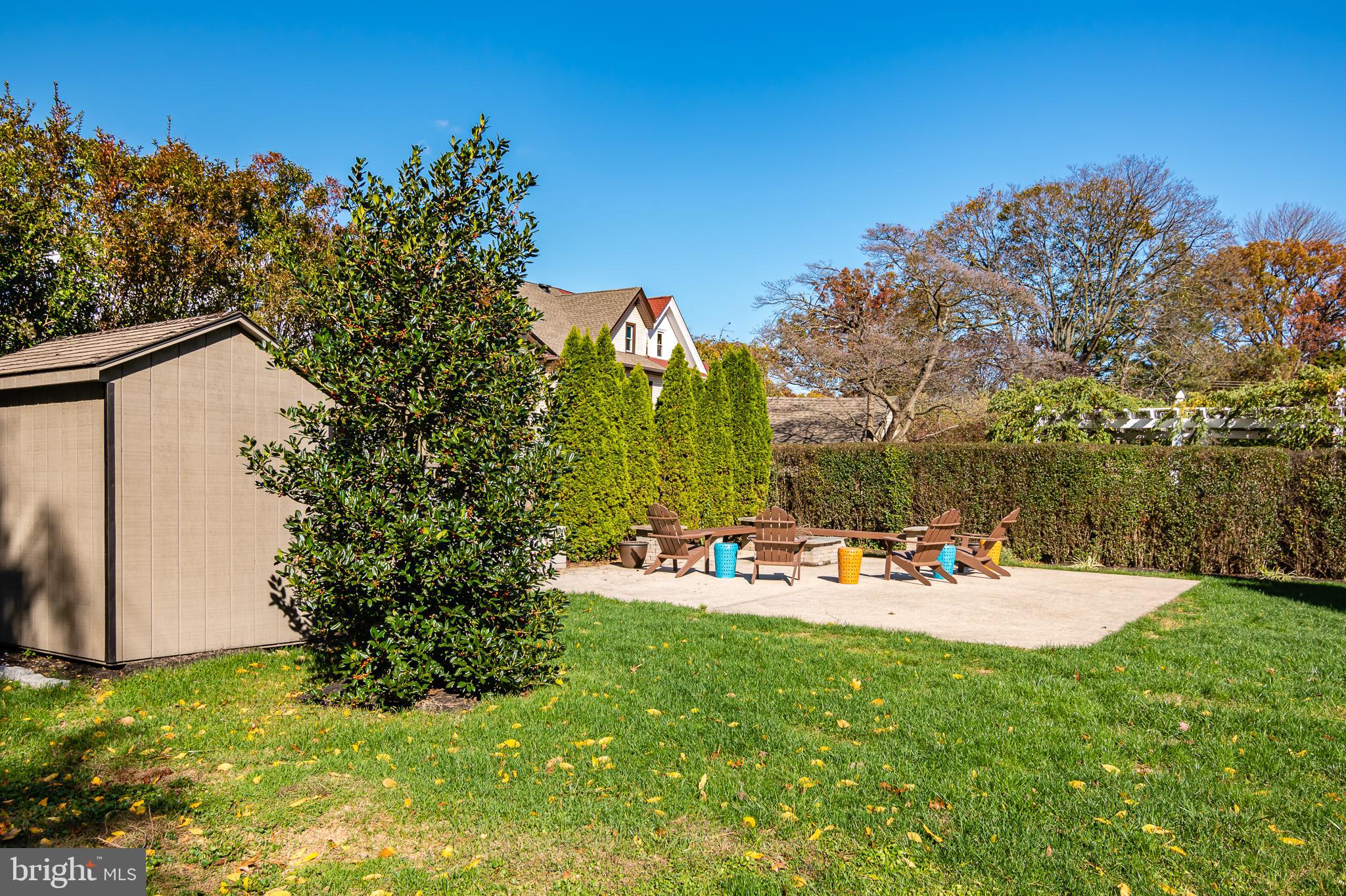 426 Kathmere Road Havertown, PA 19083 - Photo 17 of 37 Back Yard with Patio, Fire-Pit, Storage Shed