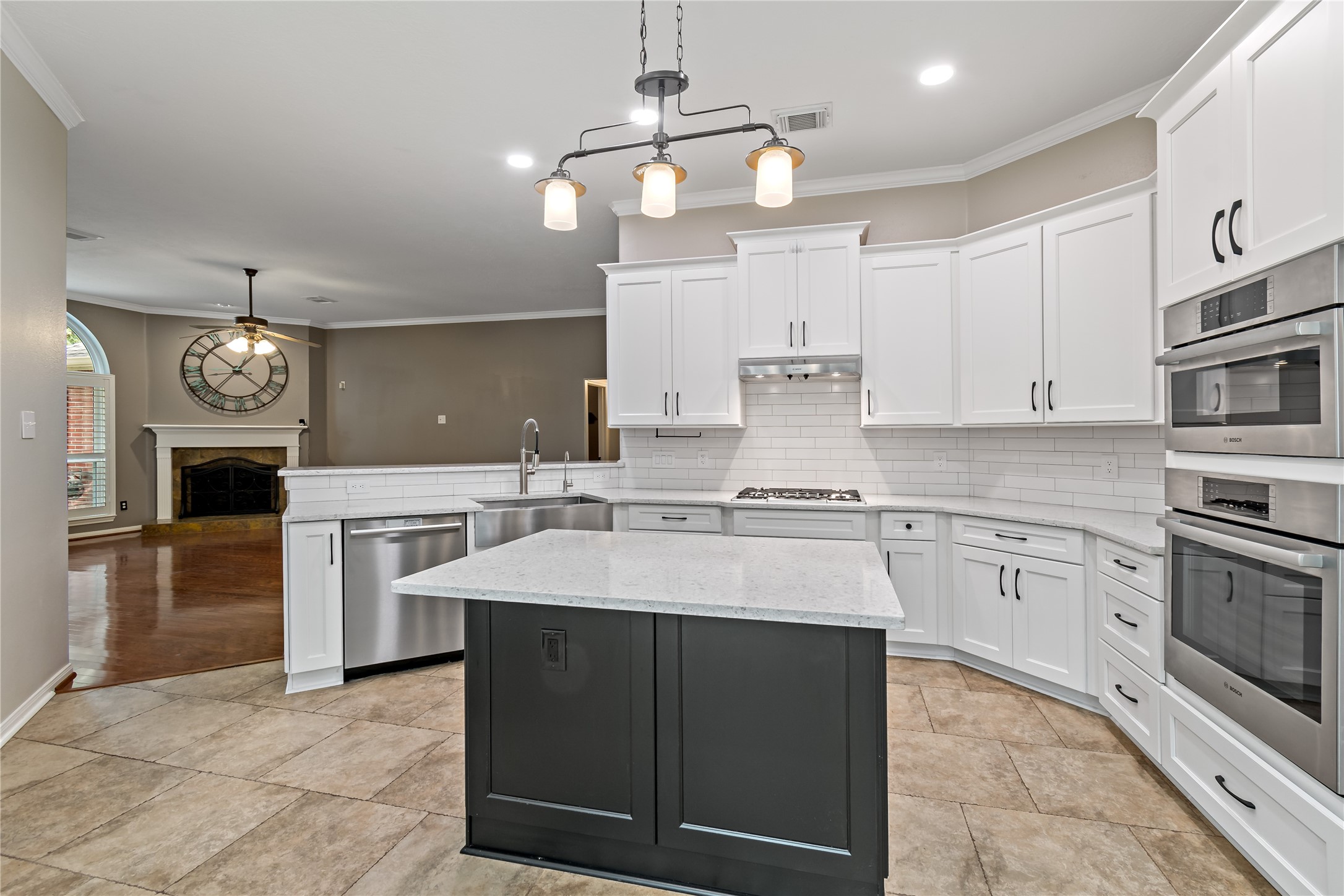 20302 Water Point Trail Humble, TX 77346 - Photo 5 of 30 Remodled Kitchen with beautiful cabinets built in around the fridge.