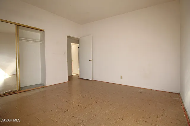 an empty room with an entryway