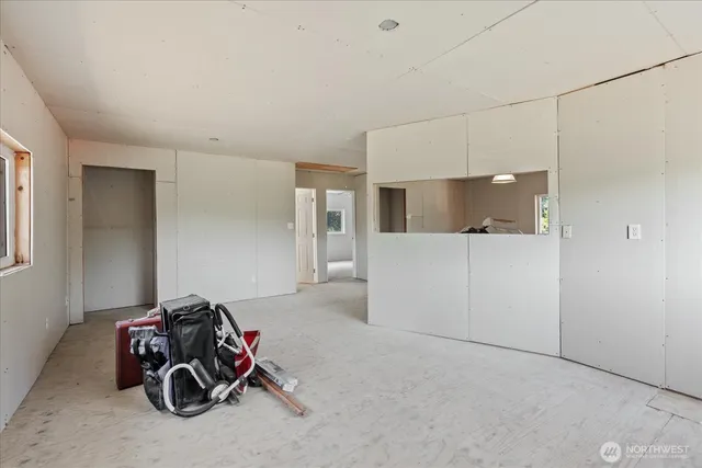 an empty room with a window