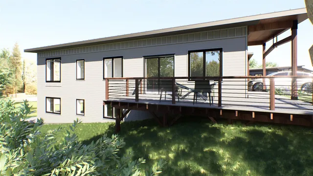 a house view with a outdoor space