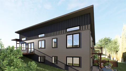 a front view of a house with balcony