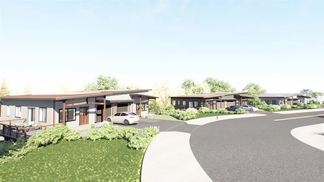 a view of a house with a swimming pool