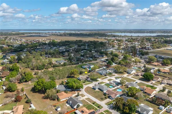 an aerial view of multiple house