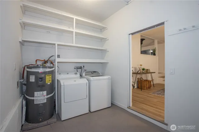 a empty closet with white paint