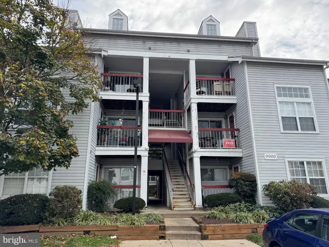 a front view of a building with street