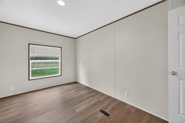 an empty room with a window