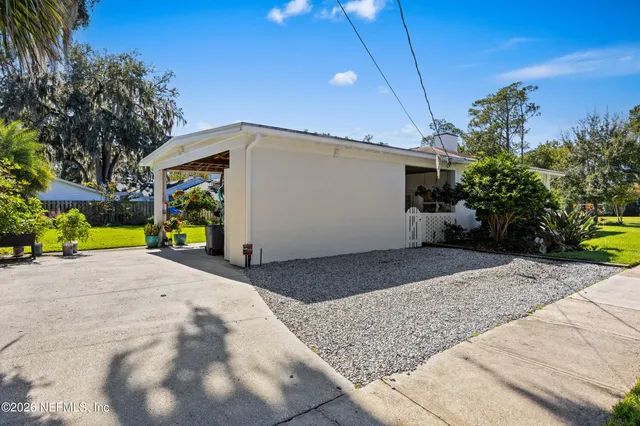 a view of a house with a patio