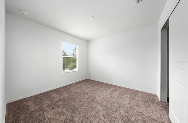 an empty room with a window