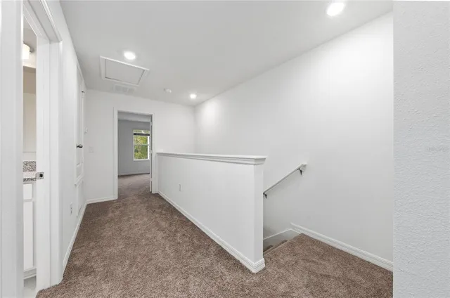 an entryway of a room with closet