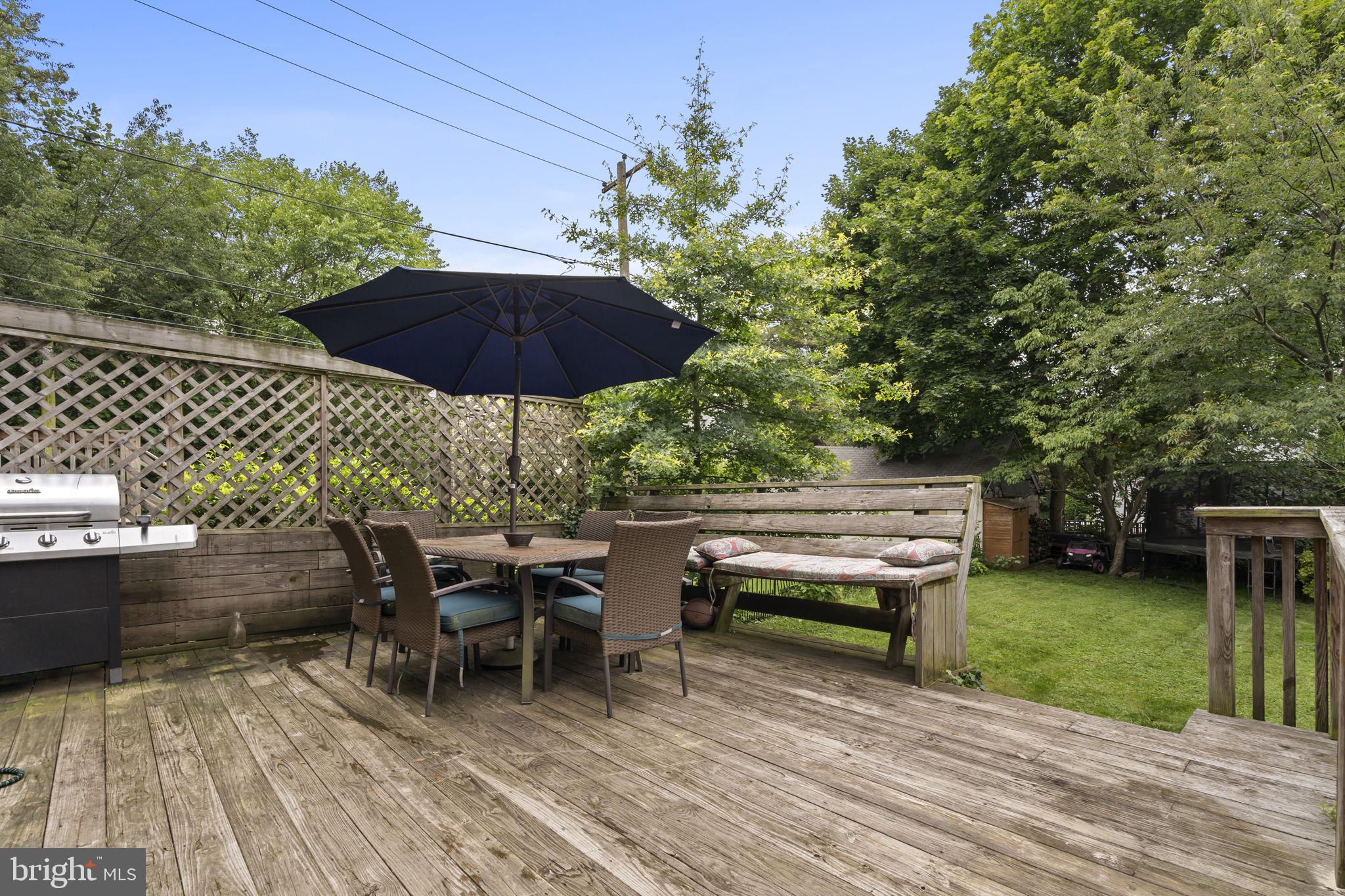 33 Waverly Road Wyncote, PA 19095 - Photo 26 of 28 a backyard of a house with wooden floor yard barbeque oven and outdoor seating