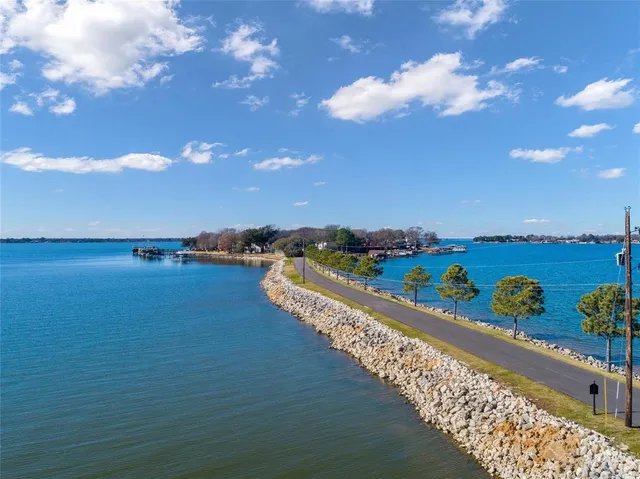 a view of a lake and a city