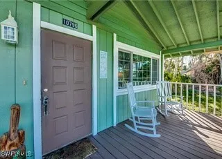 a house view with a seating space