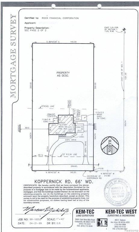 39524 Koppernick Road Canton, MI 48187 - Photo 21 of 21 Koppernick Survey