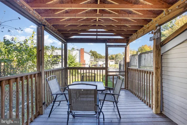 a view of a chairs on the deck