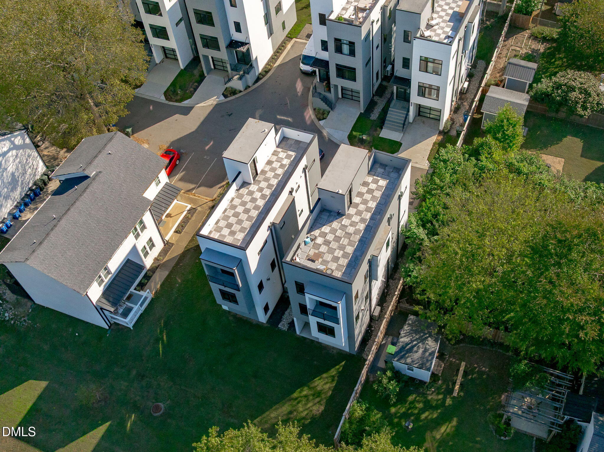 228 Woodsborough Place Raleigh, NC 27601 - Photo 53 of 59 an aerial view of a house