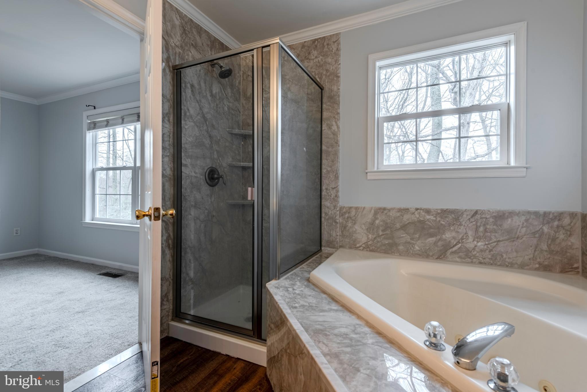 226 Wintergull Lane Annapolis, MD 21409 - Photo 23 of 38 a bathroom with a granite countertop tub shower and sink