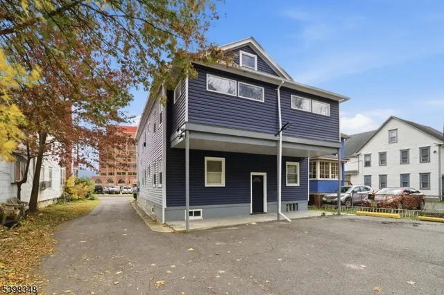 a view of a house with a patio