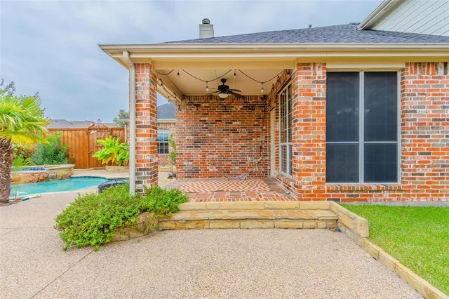 a view of a house with a patio