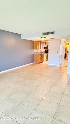a view of a livingroom with a dishwasher and cabinets