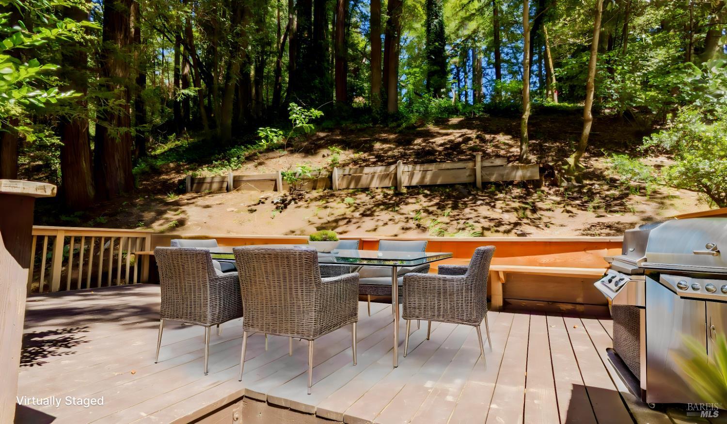 14911 Canyon 7 Road Guerneville, CA 95446 - Photo 26 of 32 a view of outdoor kitchen with seating space