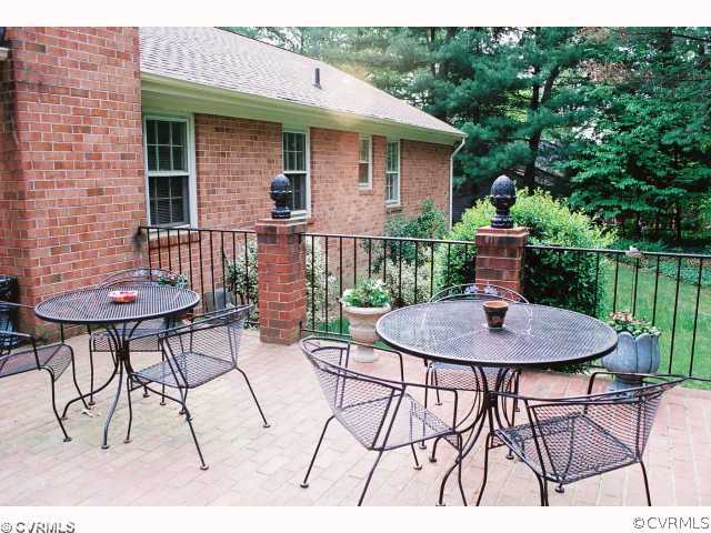 14262 Riverside Drive Ashland, VA 23005 - Photo 10 of 12 Exterior Back - Another view of this Brick Patio a