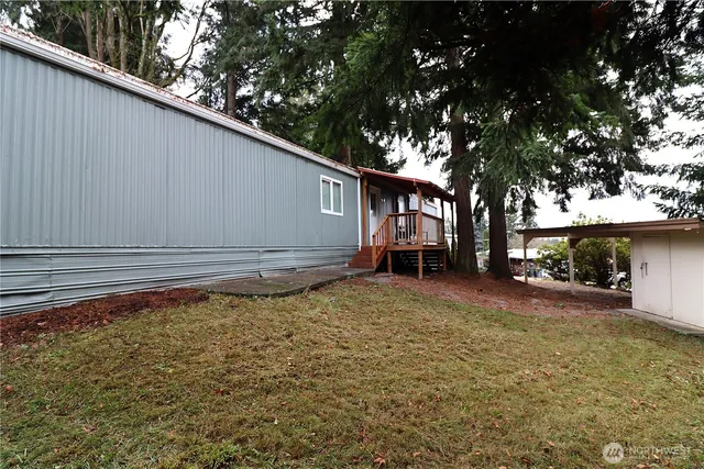 a backyard of a house