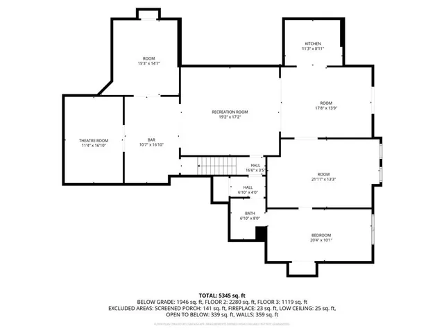 a view of a house with a big yard and large trees