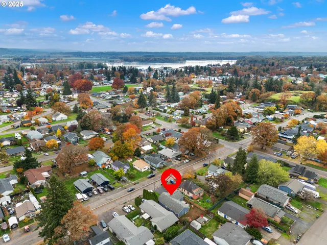 an aerial view of multiple house