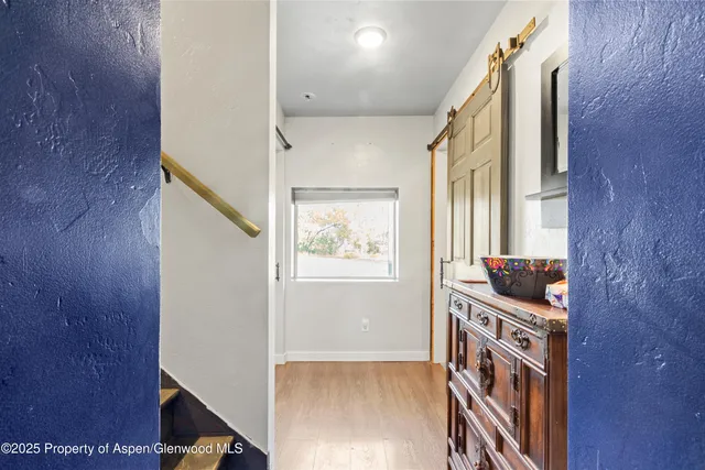 a view of a livingroom with a flat screen tv