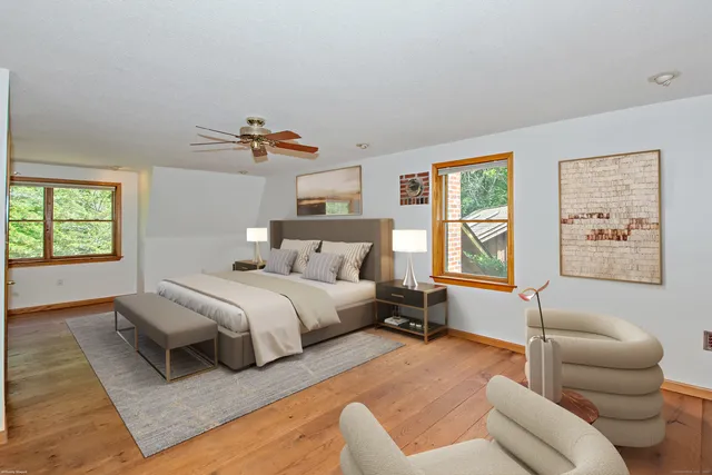 an empty room with a window