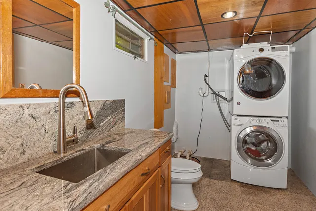 a backyard of a house